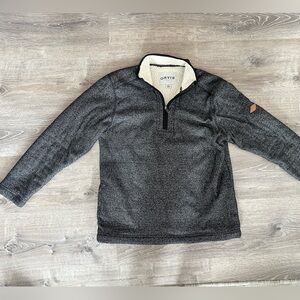 Orvis - Men’s Sherpa Lined 1/4 Zip - Grey/Black - Size Medium